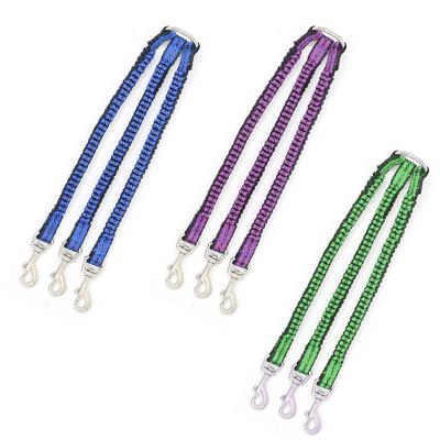 China Dogs 3 in 1 Pet Lead Nylon Tripple Bungee Dog Coupler Explosion Proof Leash for sale