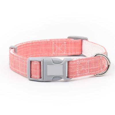 China Wholesale Custom Padded Bamboo Febric Pet Collar For Small Large Dogs for sale