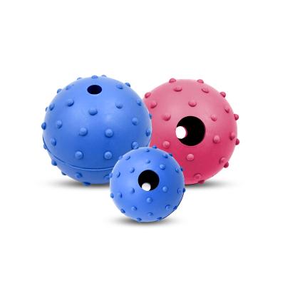 China Sustainable Wholesale Food Treat Chew Ball Non-Toxic Rubber Pet Toy For Dog And Puppy for sale