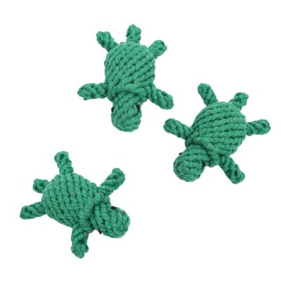 China Green Dogs Pet Accessories Turtle Cotton Rope Dog Puppy Toy for sale