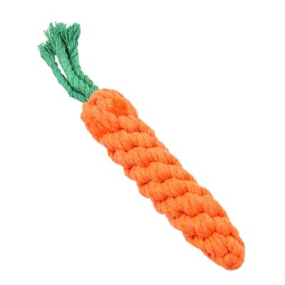 China Dogs Cotton Rope Armor Carrot Pet Chew Toy For Small Dog Puppy for sale