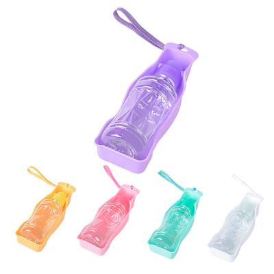 China Non-automatic Plastic Pet Water Feeder Dog Outdoor Walking Drinking Bottle for sale