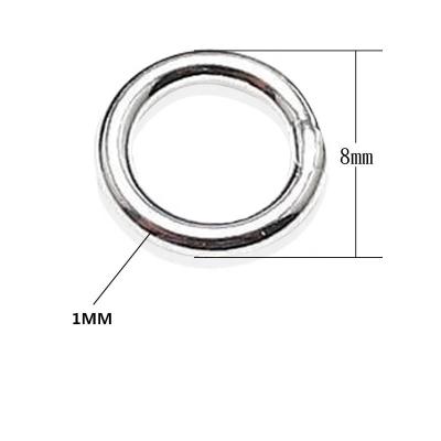 China Custom Different Size Wholesale FASHIONABLE 925 Sterling Silver DIY Jewelry Findings Accessory Metal Jump Ring Silver Open Accessories for sale