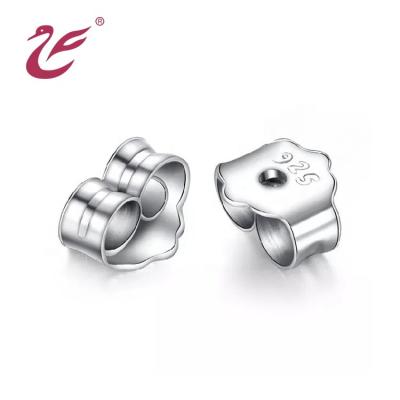 China different style 925 sterling silver jewelry finding 925 Sterling Silver silicone earring stud back close up accessories for stud earrings making for sale