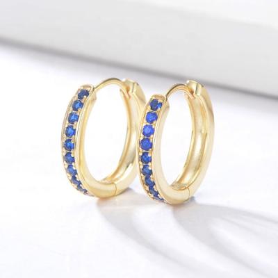 China fashion hooks engagement luxury wedding clip on earring vintage sterling silver yellow gold filled zircon gemstone earrings EC925 for sale