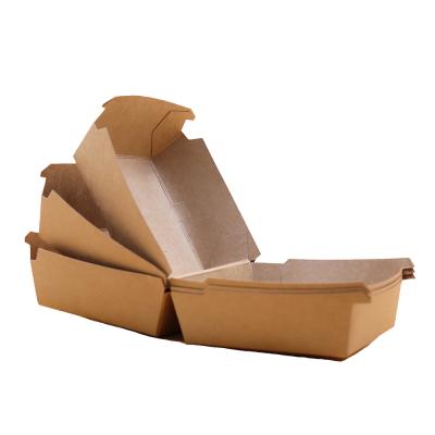 China Handmade Custom Food Grade Disposable Paperboard Hamburger Hamburger Packaging Box for sale