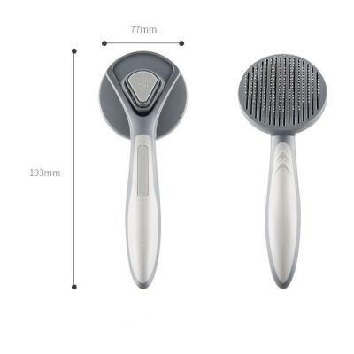 China New Viable Professional Self Cleaning Pet Hair Remover Grooming Throwing Dog Cat Slicker Brush for sale