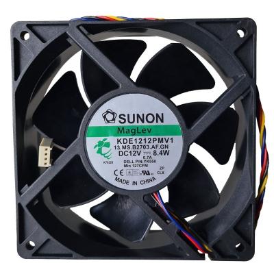 China Large Long Life KDE1212PMV1 12cmCM DC12038 12V 8.4W 4 Wire Air Volume and Temperature Controller Chassis Fan DC Heat Dissipation Fan for sale