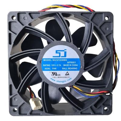 China SG121238BS 12038 12CM 12V 2.7A S9i T9 Ultra-fast Large Air Volume And Long Life Blower Violent DC Fan For Graphics Card Chassis for sale