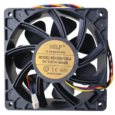 China Large Violent Long Life RB1238H12B-6 12038 DC12V 2.7A 6000RPM 12CM Chassis Fan and Video Card Fan DC Heat Dissipation Fan for sale