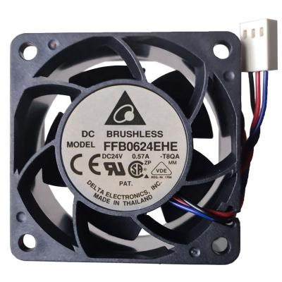 China Long life 6038 DC24V 0.57A FFB0624EHE 6CM double ball large air and DC volume fan converter fan 60*60*38CM for sale