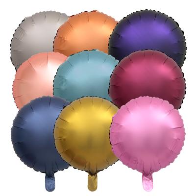 China 2021 new product gift toy 18 inch round foil metallic balloon for birthday supplies wedding venue decoration globos party balloon for sale