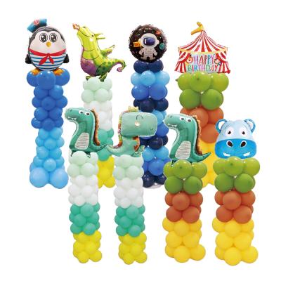 China Baby Birthday Party 31pcs Dinosaur Theme Road Guide Straight Pillar Balloon Set For Birthday Party Baby Shower Decoration globos for sale