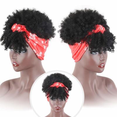 China Free Shipping 100% Peruvian Curly Curly/African American Curly Afro Hair Headband Wigs ffor Women Cuticle Aligned Hair From Cambodia, for sale