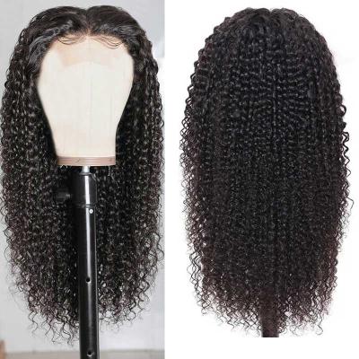 China Jerry Curl Hot Selling Brazilian Mink Human Hair Vendor, Peruvian/Malaysian Pre Plucked Hair Wigs Jerry Curly 4x4 Lace Closure For Woman for sale