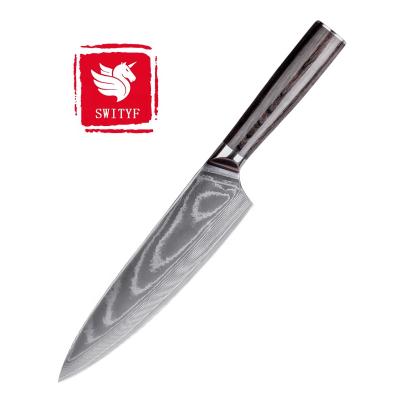 China Viable Handmade Chef Knife DTYT Pakkawood Handle Japanese Chef's Knife Blade Set for sale