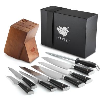 China Viable Luxury High Quality Damascus VG-10 Steel Core Kitchen Knife Set 67 Layers Kitchen Chef Knife Set for sale