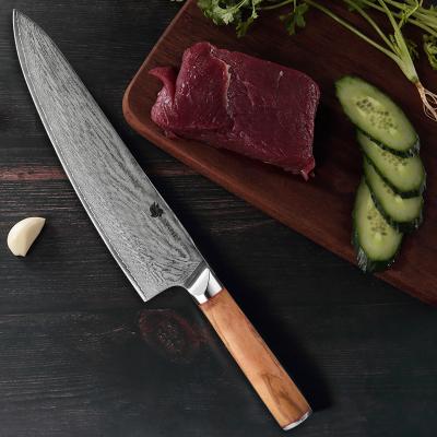 China Viable Japanese Damascus kitchen knife, 67 layers with high quality for sale