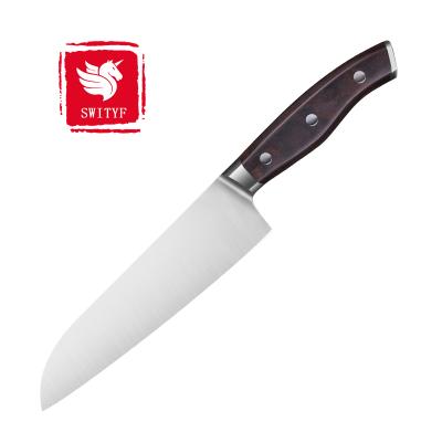 China DTYT 7Cr17MoV Stainless Steel Kitchen Knife Viable Santoku Knife Japanese Santoku Knives for sale