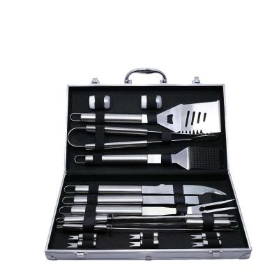 China YiHai 18Pcs Easily Cleaned Grill Tool Kit, Stainless Steel BBQ Tool Kit With Case Portable BBQ Utensils Tool Kit With Case For Outdoor for sale