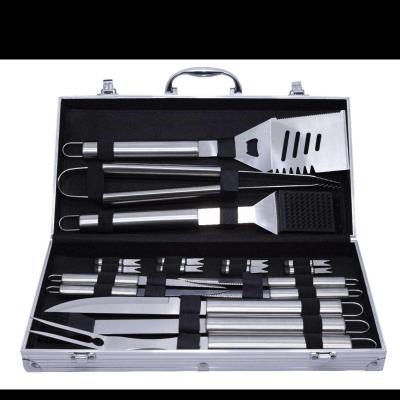 China YiHai 18Pcs Easily Cleaned Grill Tool Kit, Stainless Steel BBQ Tool Kit With Case Portable BBQ Utensils Tool Kits With Case For Outdoor for sale