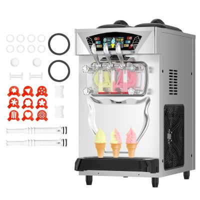 China Commercial Ice Cream Snack Maker Machine 3 Flavors Factory 3600W Soft Serve Machine 40L Ice Cream Maker For Business Restaurant Snack Bar Cafe for sale