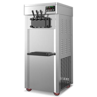 China Snack Factory Yihai 3 Flavors Soft Ice Cream Machine 25-30L/H Stainless Steel 2500W Ice Cream Maker With Precooling And Self-cooling for sale