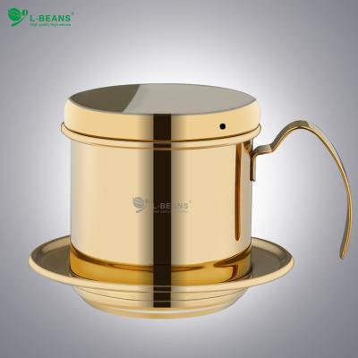 China 304 Stainless Steel Reusable Overcoat Insulated Coffee Pot Household Drip Coffee Pot With Filter for sale