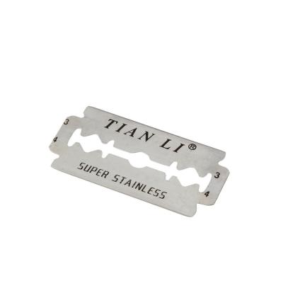 China Double Edges Metal Edge Salon Disposable Safety Stainless Steel Strip Shave Razor Blade for sale