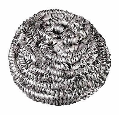 China Stainless Steel Scourer, 30 g, Pack of 6 Cleans pot, pans, grills and oven for sale