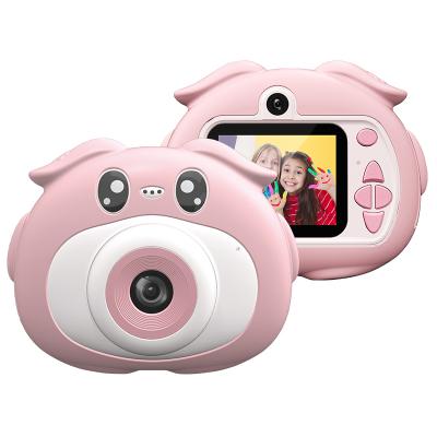 China Hot Selling Piggy Cartoon Amazon Double Lens Kid Auto Video Recorder Camcorder Kids Best Gift For Children for sale