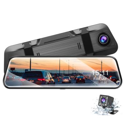 China New 2020 NIGHT VISION Backup Camera 10 Inch Full Touch Screen 1080p Mirror Dash Cam Front And Rear View Camera Dual Lens With HD Video for sale