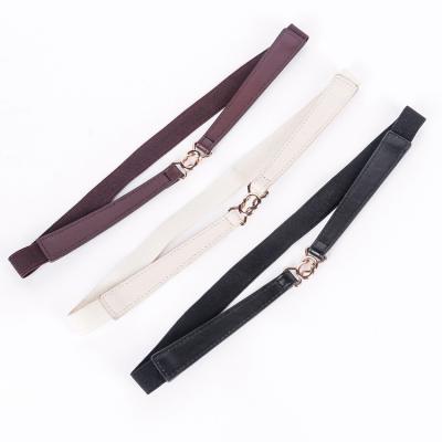 China ALLOY hot sale custom design stretched women belt dress metal buckle ladies belt for sale