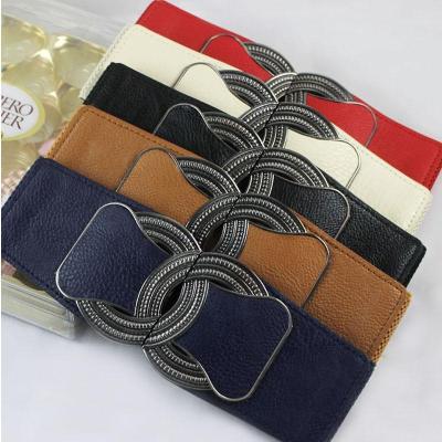 China 2022 New Style ALLOY Belt Buckle Wide Waistband Korean Wide Elastic Waist Strap Female Women Accessories for sale