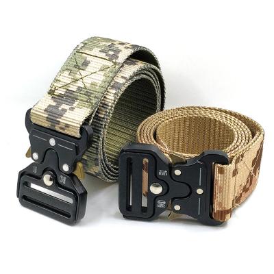 China New Design Fashion Nylon Belt Wholesale Men's Fabric Webbing Tactical Belt for sale