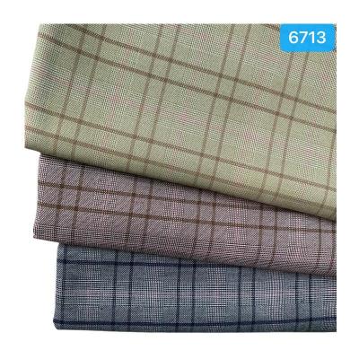 China Strength And Durability Factory Supply Good Price Durable And High Standard Organic Yarn Dyed TR Fabric Spandex And Polyester Woven Fabric for sale