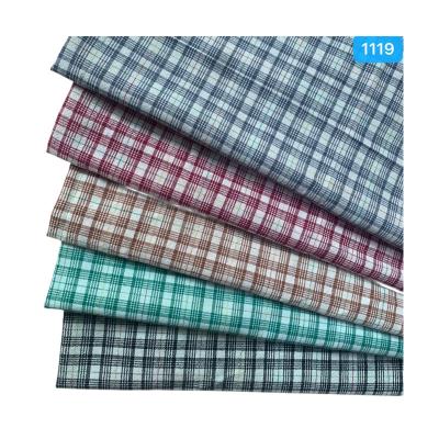 China 100% Organic Fashionable Linen Textile Material Fabric For Cotton Check Shirt Clothing Kids Shirts for sale