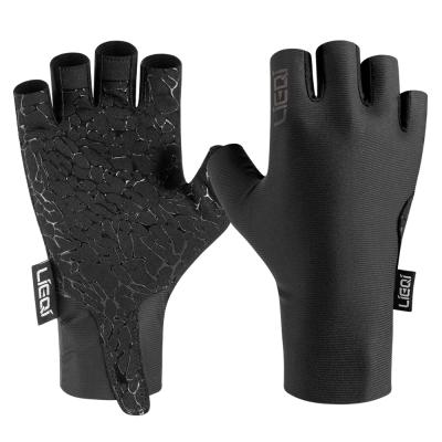 China Non-slip Black Cycling Cycling Gloves Padded Cycling Half Finger Cycling Cooling Gloves Road Shock Absorbing MTB Gloves for sale