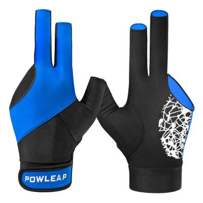 China 3 Finger Snooker Gloves Factory OEM Customized Low Price 3 Finger Snooker Glove Breathable Pool Gloves for sale