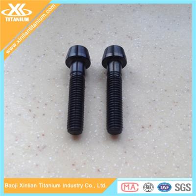 China Black Nitriding Titanium Hex Socket Taper Head Bolts for sale