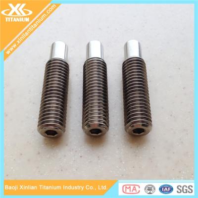 China High Quality M6 Gr5 Titanium Hex Socket Set Screws With Dog Point for sale