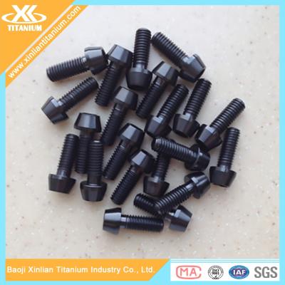 China Black Nitriding Titanium Hex Socket Tapered Head Screws for sale