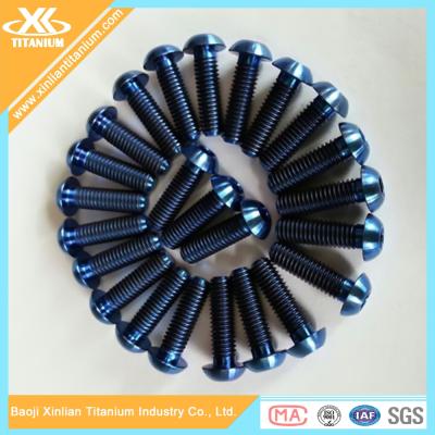 China Blue Anodizing ISO7380 Titanium Hex Socket Button Head Screws for sale