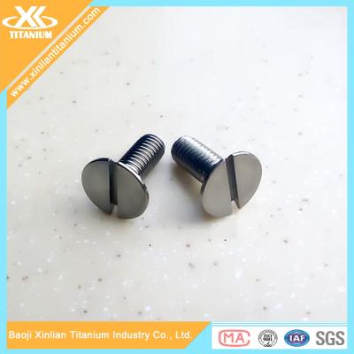 China Gr5 Titanium Slotted  Flat Head Machine Screws for sale