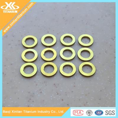 China Gold Anodized Gr2 And Gr5 Titanium Plain Washer for sale