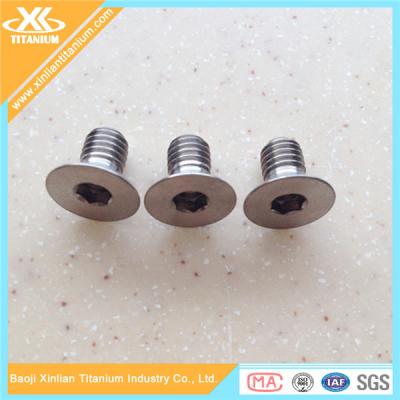 China High Precision M3 Pure Titanium Hex Socket Flat Head Screws for sale