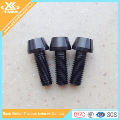 China Black Gr5 Titanium Hex Socket Tapered Head Screws For Bicycles for sale