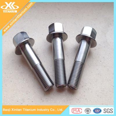 China Hot Sale Ti6al4v Titanium Hex Flange Bolts For Motorcycle for sale