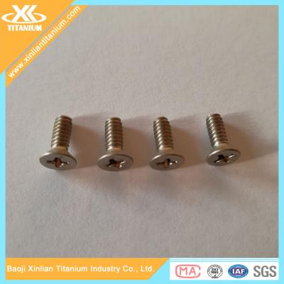 China Titanium Phillips Countersunk Head Screws for sale