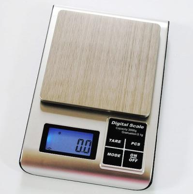 China Tare Function Good Quality Electronics Kitchen Scale 3kg 0.1g Digital Kitchen Scale for sale